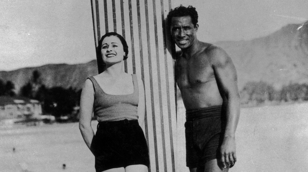 Duke Kahanamoku and unidentified woman