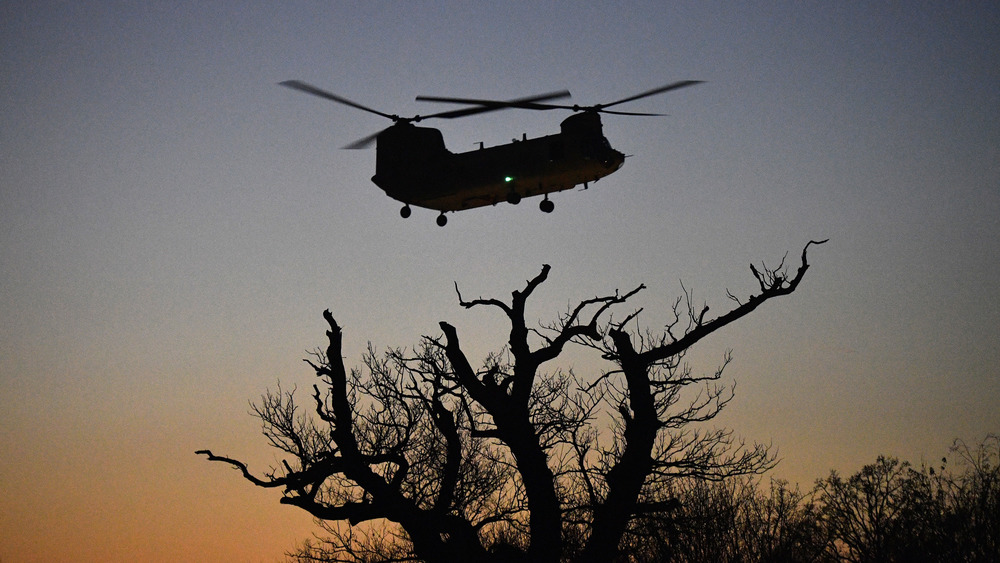 CH-47 Chinook sunset