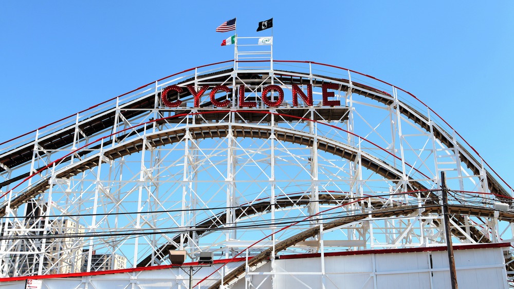 Flags on the Coney Island Cyclone