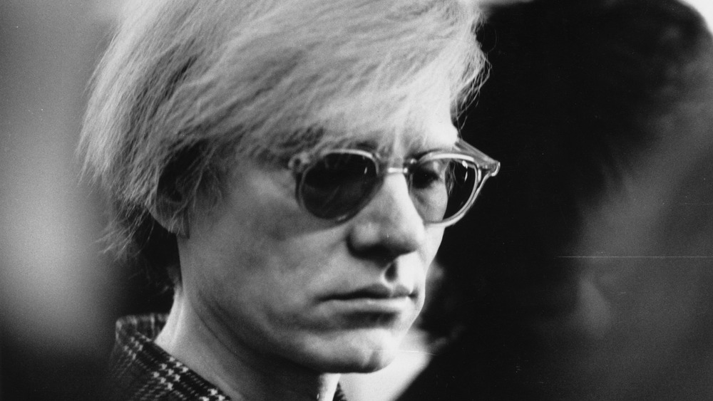 Andy Warhol looking pensive