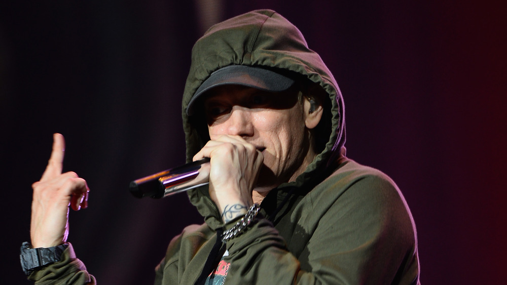 Eminem with microphone