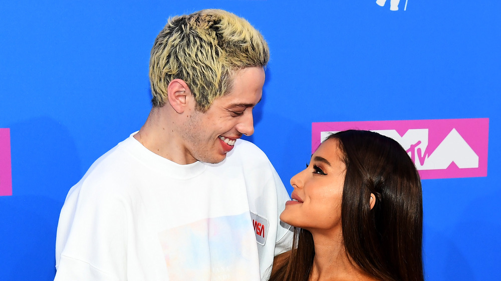 Pete Davidson with his former girlfriend Ariana Grande