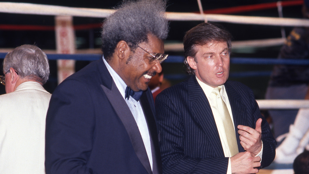 Don King and Donald Trump talking