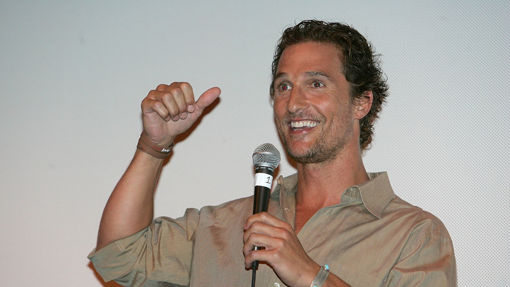 Matthew McConaughey with microphone