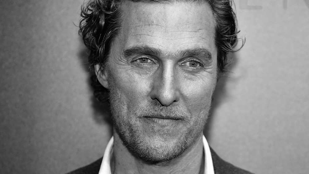 Matthew McConaughey in black and white