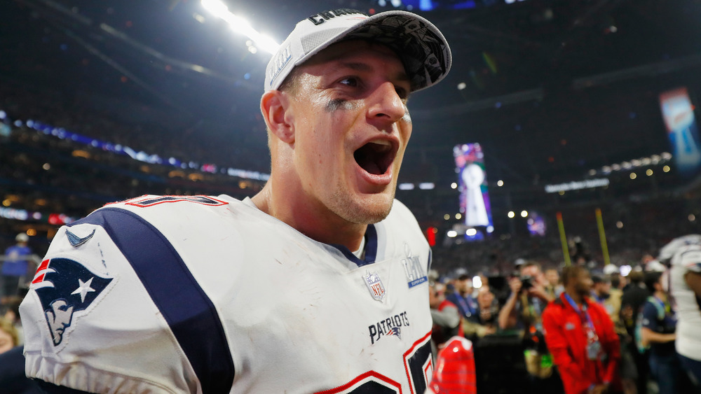 Gronkowski celebrating Super Bowl LIII