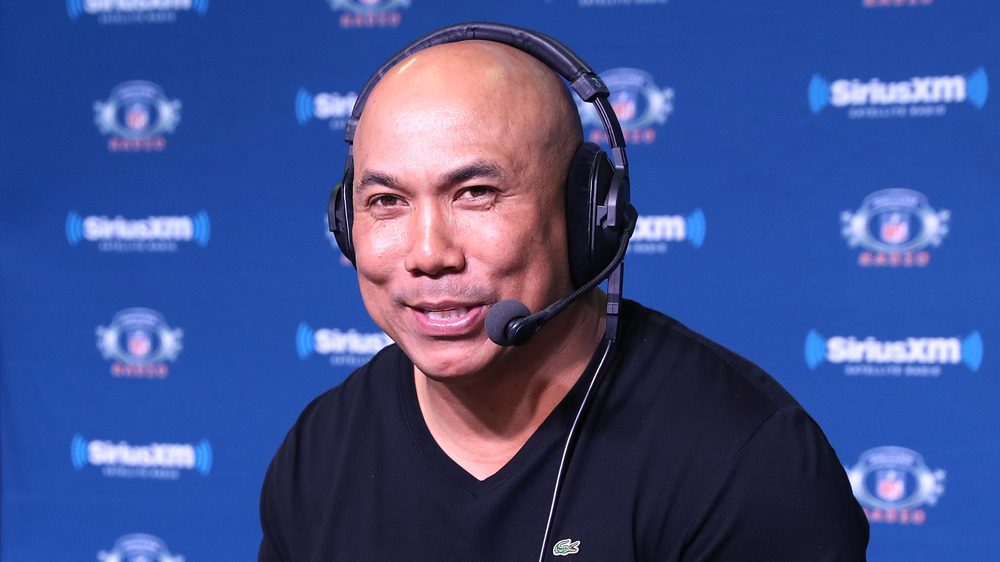 Hines Ward interview with headphones