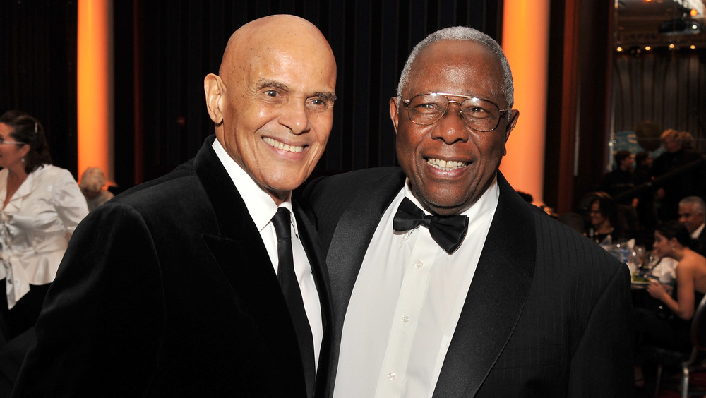 Harry Belafonte and Hank Aaron