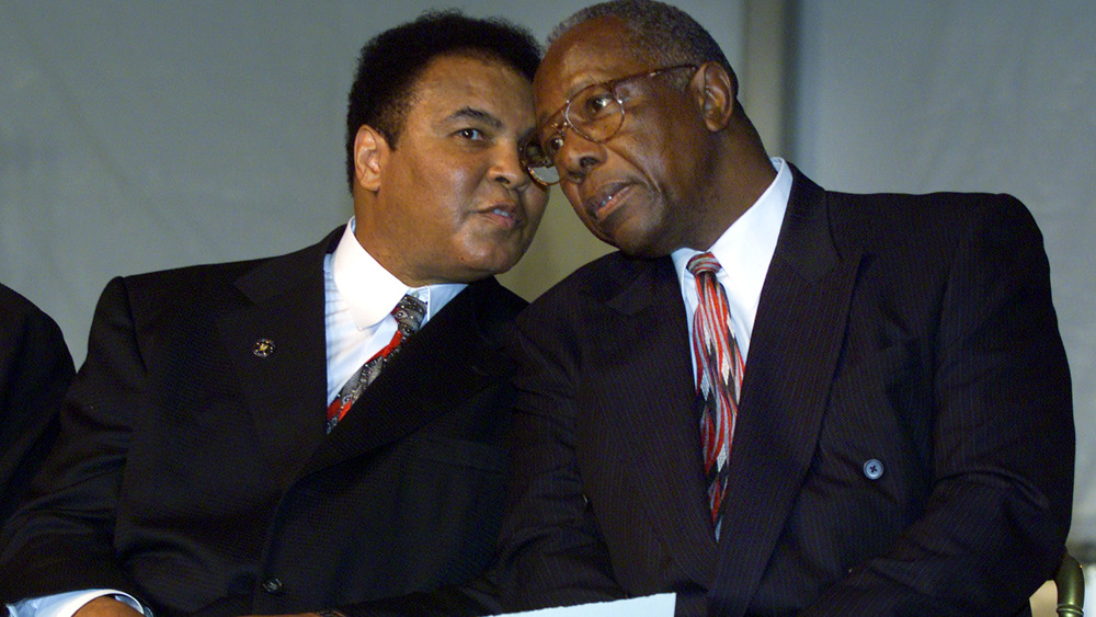 Muhammad Ali and Hank Aaron