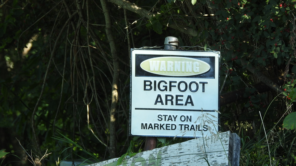 Bigfoot Area warning sign