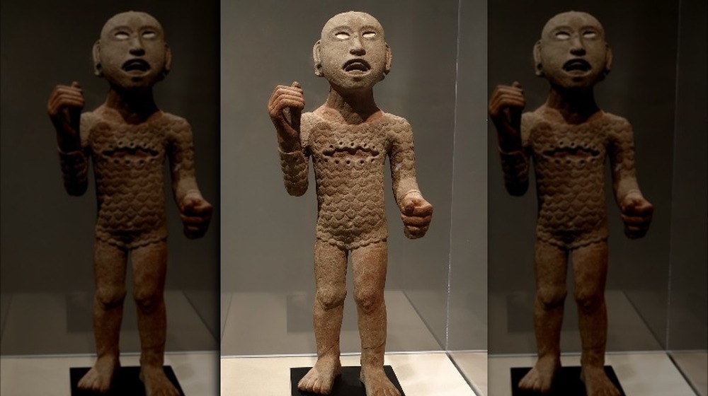 Xipe Totec statue in the Dallas Museum of Art