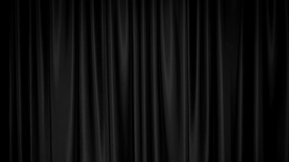 black curtain closed