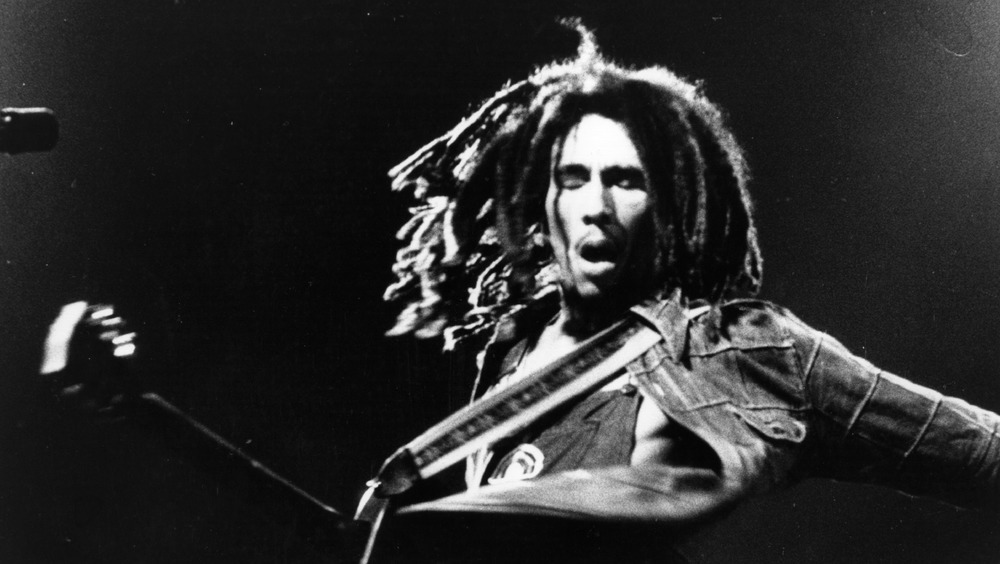 Bob Marley performing onstage