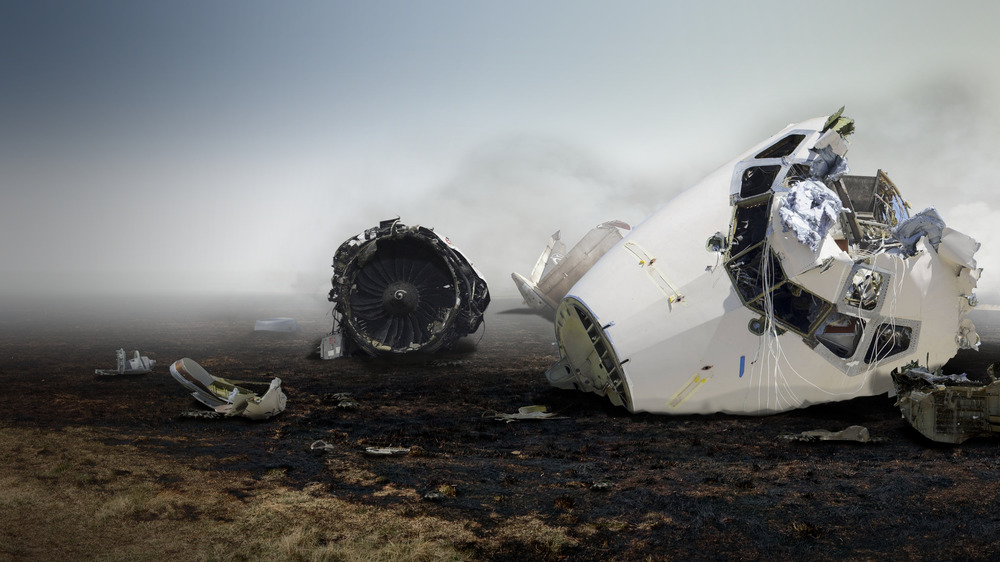 plane crash wreckage