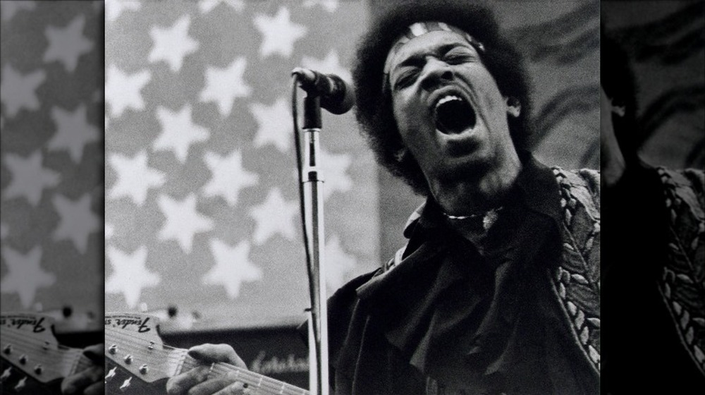 Jimi Hendrix sings