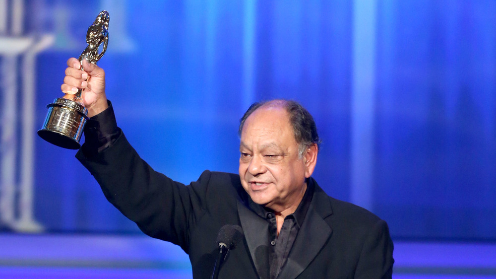 Cheech Marin accepting an award