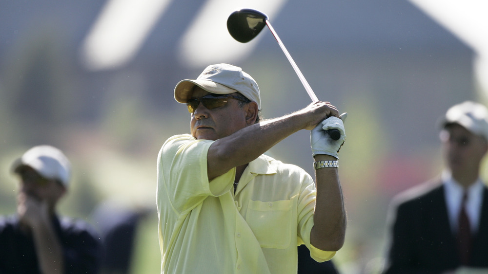 Cheech Marin playing golf