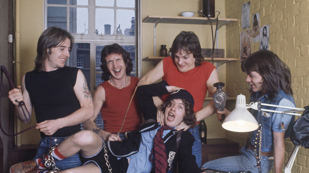 Bassist Mark Evans with ac/dc