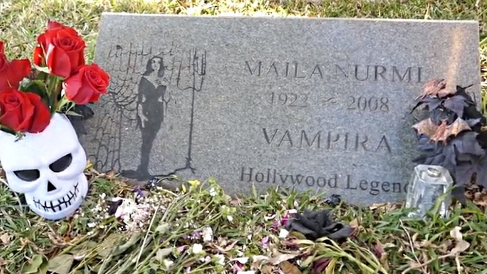 Maila Nurmi's gravestone at Hollywood Forever Cemetery