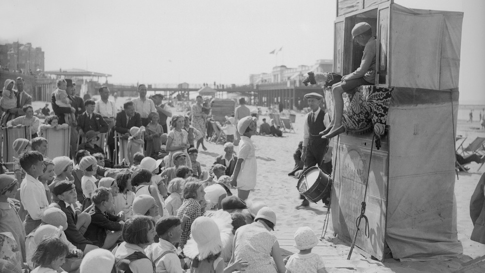 Punch and Judy on beach