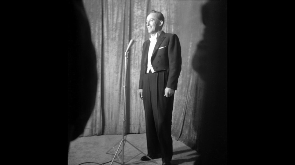 Bing Crosby and microphone