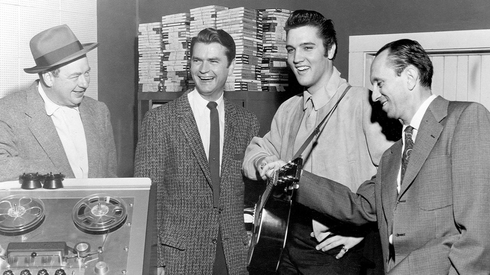 Sam Phillips with Elvis Presley