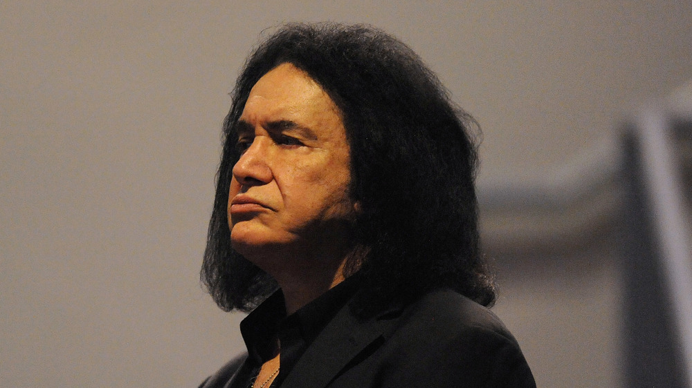 Gene Simmons frowning, no makeup