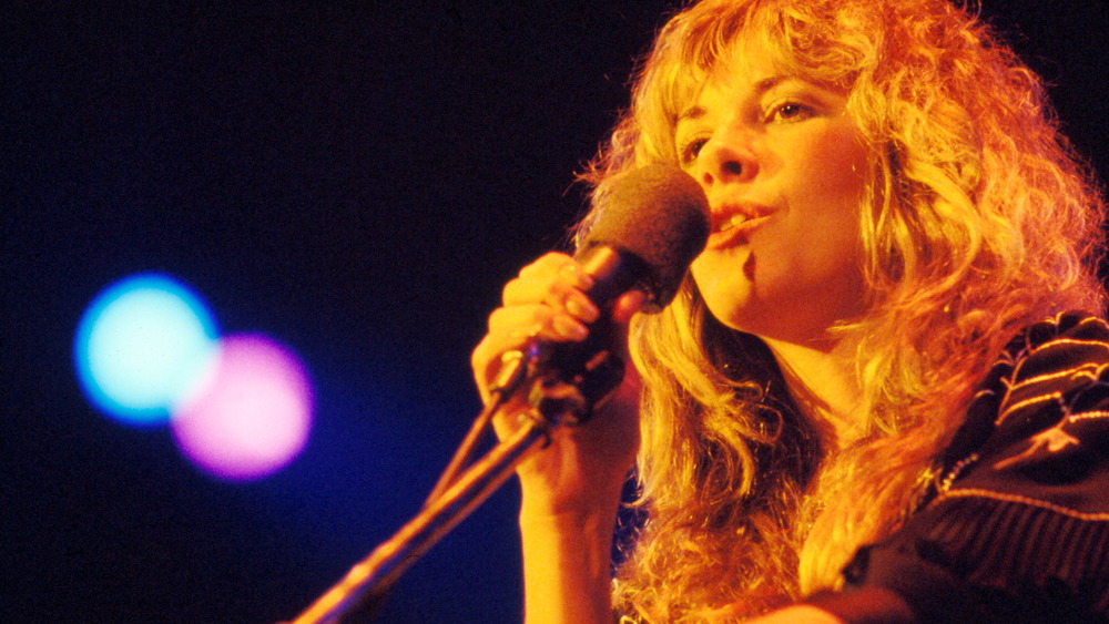 Stevie Nicks Holding Microphone