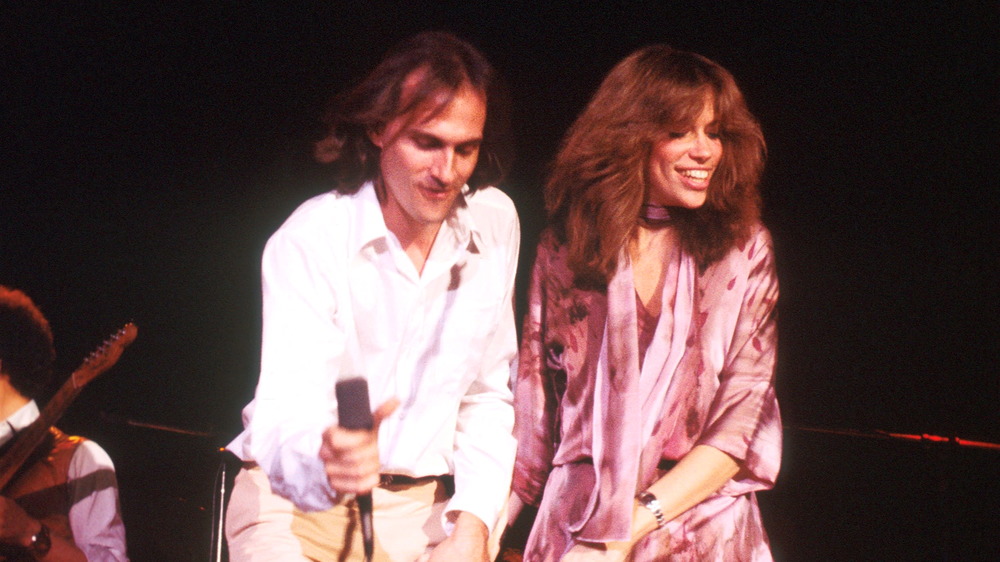 James Taylor and Carly Simon on stage in 1978