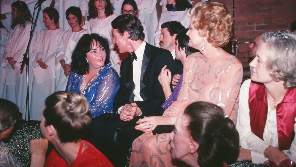 Partiers with choir at Studio 54
