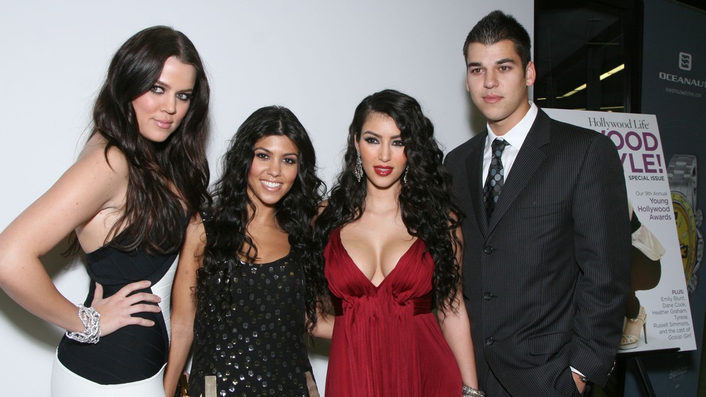The Kardashians posing