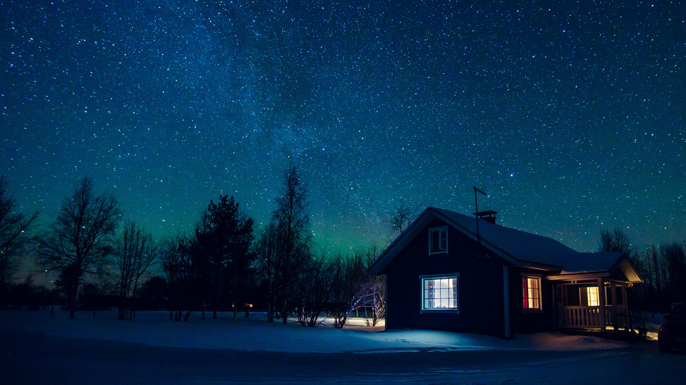 Finnish winter night in Lapland