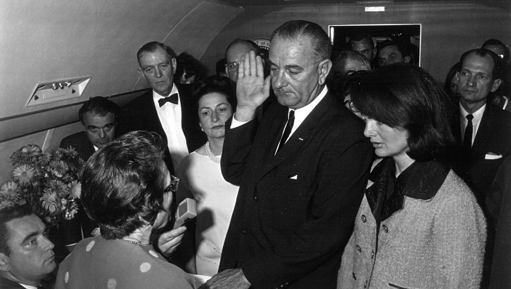 Lyndon B. Johnson sworn in