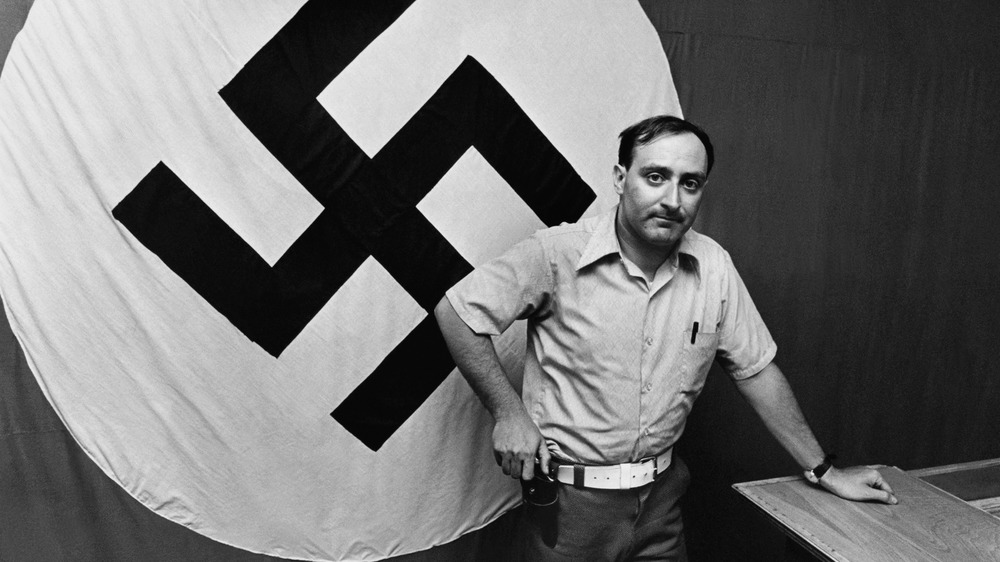 Leader of the US Nazi Party posing 