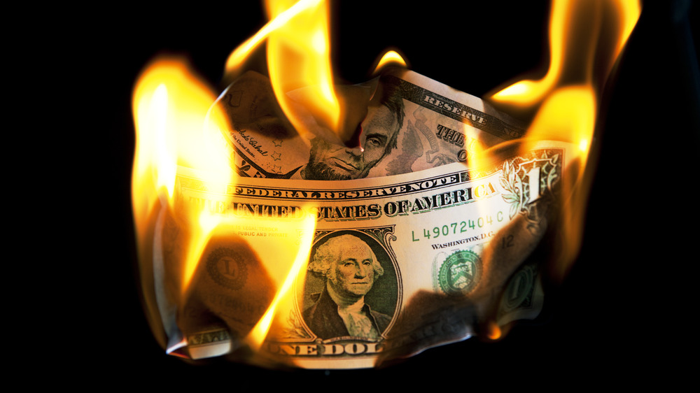 Burning money