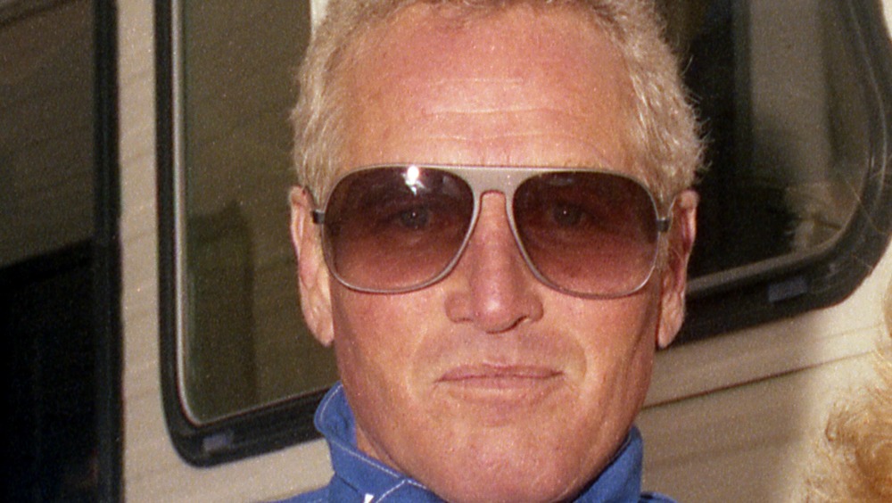 Paul Newman wearing sunglasses 