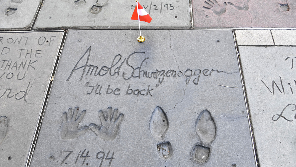 Arnold Schwarzenegger's footprints