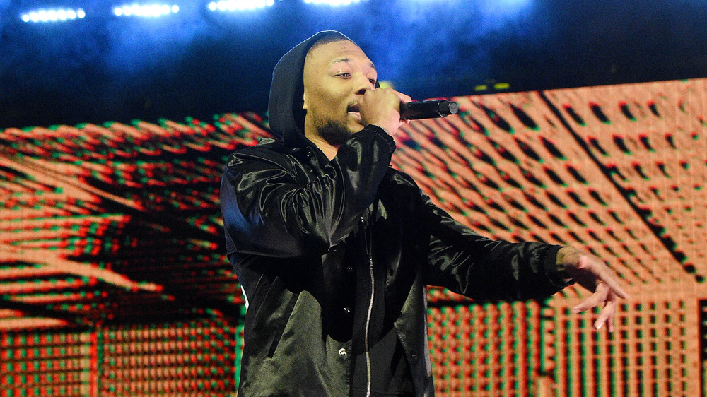 Damian Lillard performing at 2020 NBA All Star weekend