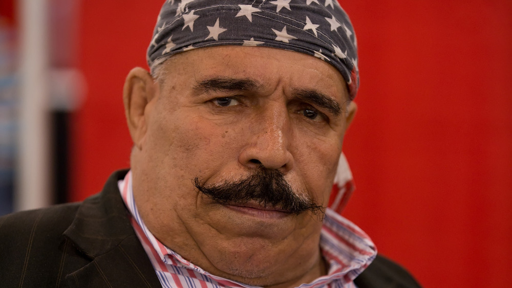 The Iron Sheik wearing a bandanna