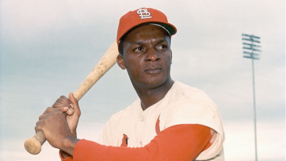 Curt Flood batting