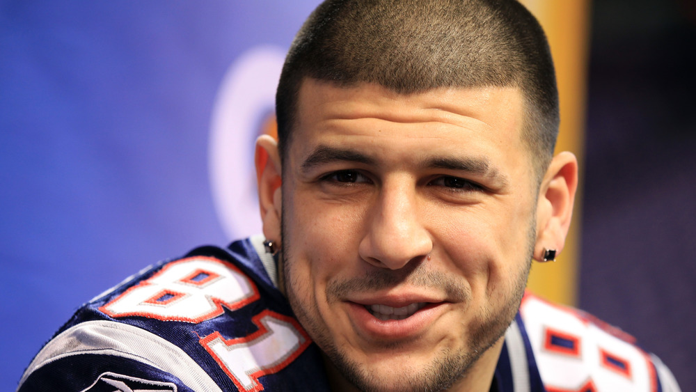 Aaron Hernandez  smiling 