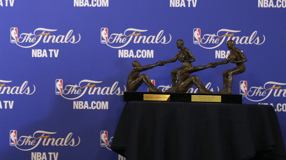 Maurice Stokes trophy sitting on table