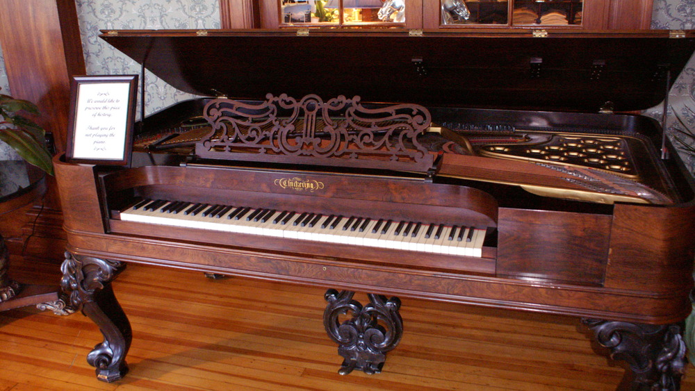 An antique Chickering piano at the Stanley Hotel