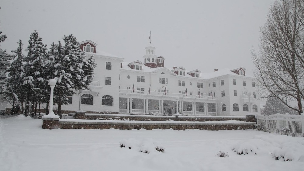 Stanley Hotel in snow