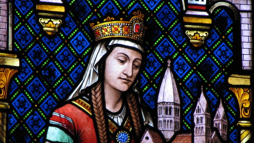 Hildegard of Bingen stained glass