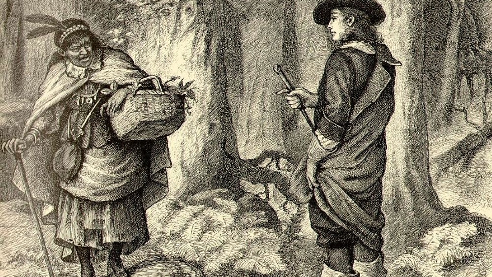 1902 illustration of Tituba arguing with a colonist 