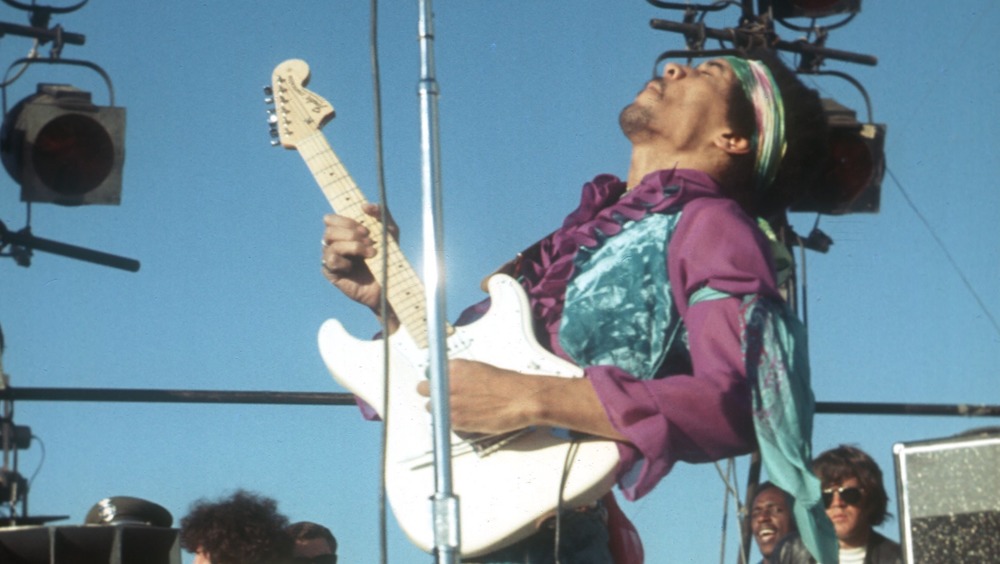 Jimi Hendrix on stage, 1969