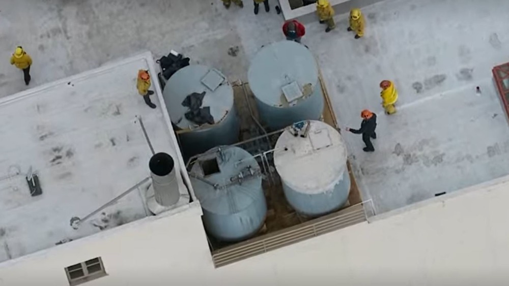 water tanks atop Cecil Hotel