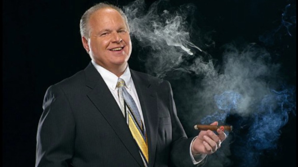 Limbaugh smoking a harmless cigar