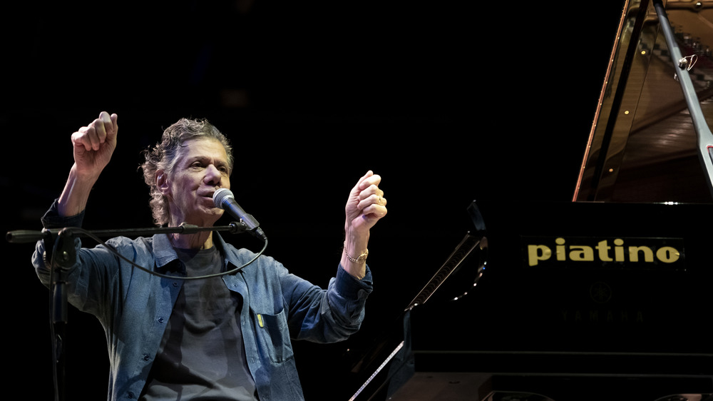 Chick Corea performing in 2018 in Italy